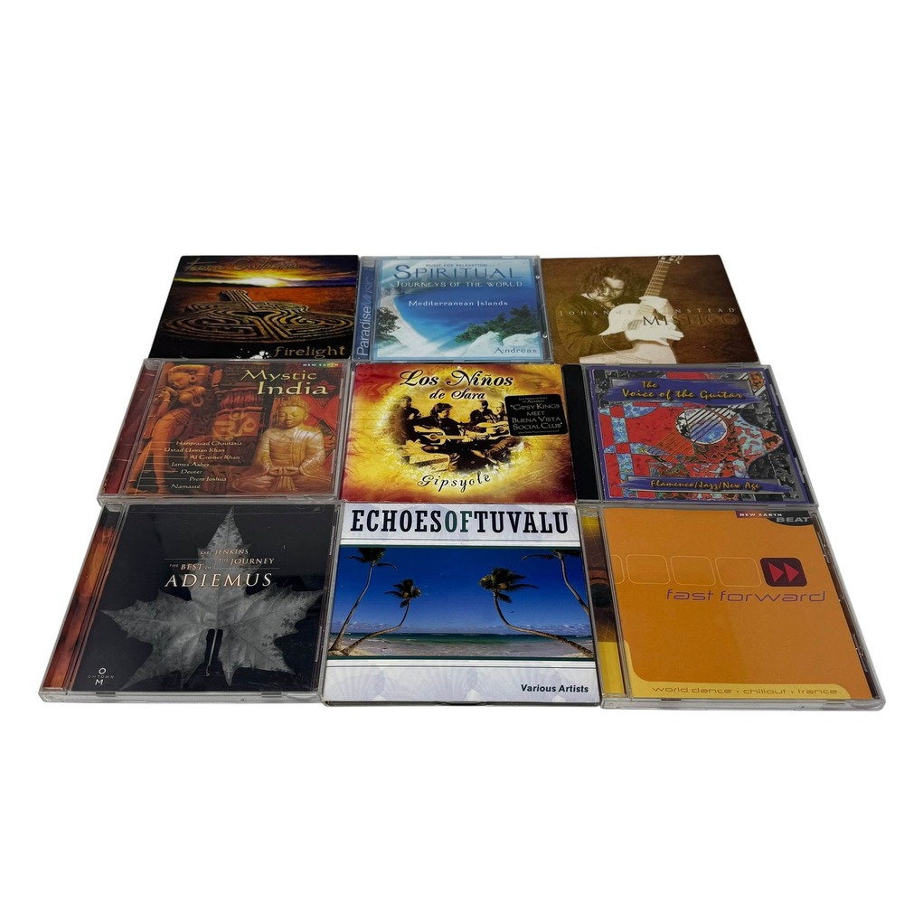 9 World Music Relaxation CD Lot Mystic India Adiemus Gipsyole New Age Flamenco